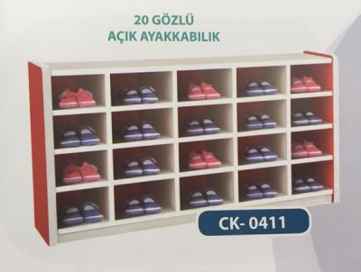 20 Gözlü Açık Ayakkabılık